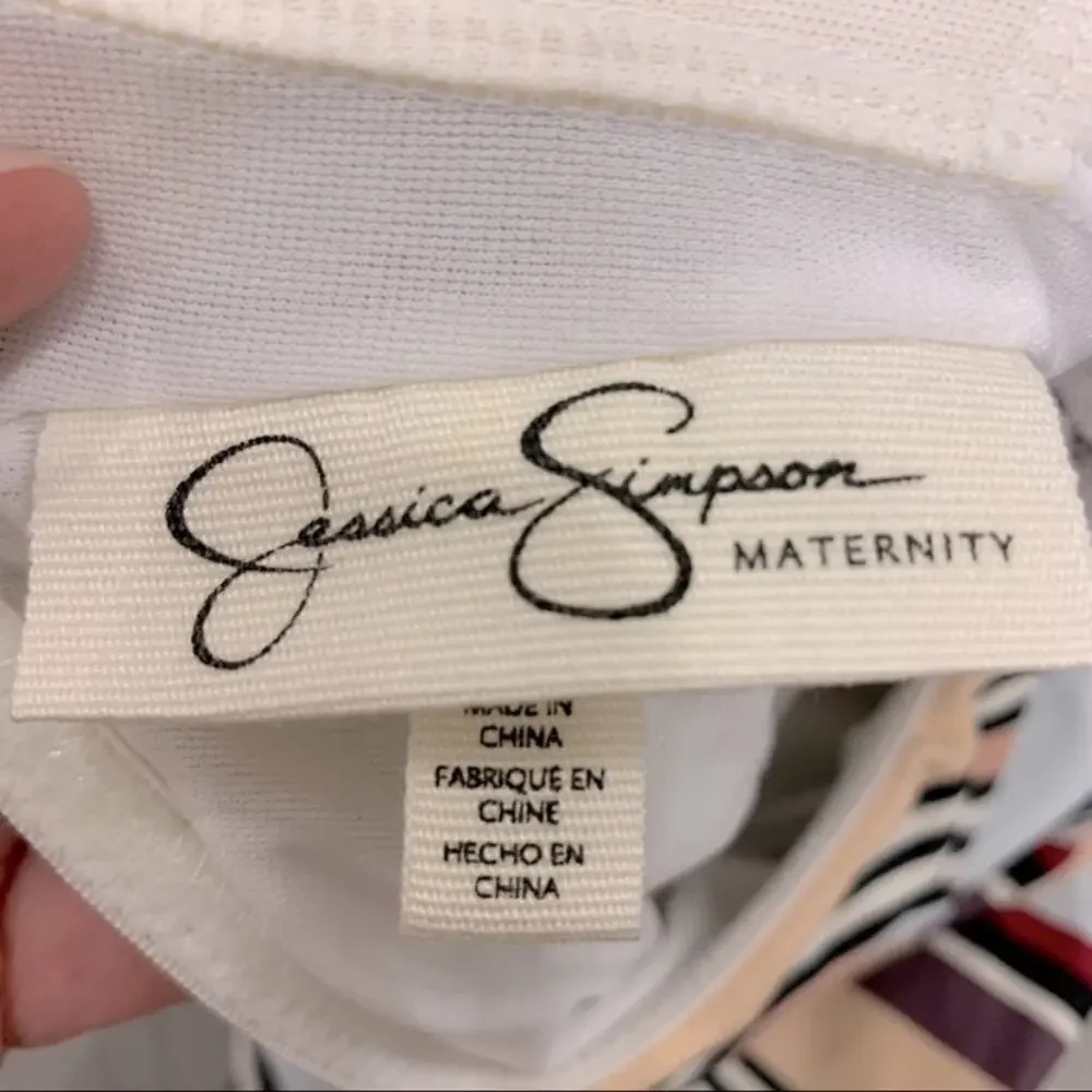 Jessica Simpson Maternity Multi-color Striped One Piece Swimsuit